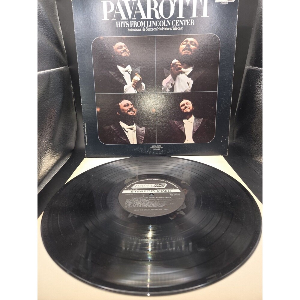 Luciano Pavarotti  Hits from Lincoln Center Vinyl LP with Insert Opera
